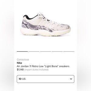 Jordan retro 11 low snakeskin 2018